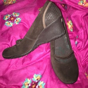 Merrell Brown Suede Wedge Size 8
